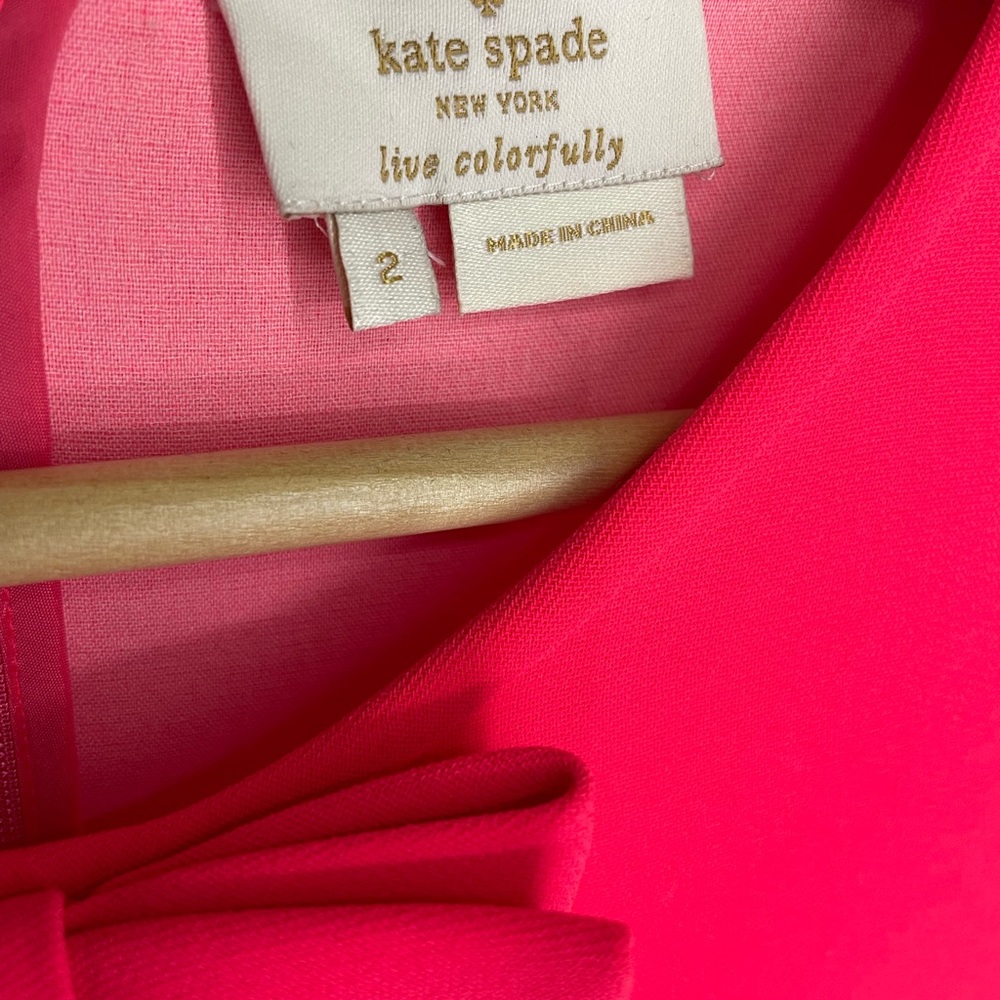 Kate Spade New York go fly a kite pink Bow Blouse sz 2 - Picture 4 of 4